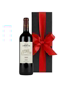 Chateau Lamartine in black gift box with ribbon
