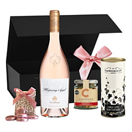 Luxury Whispering Angel Rose Hamper | Top Rose Wine Gifts