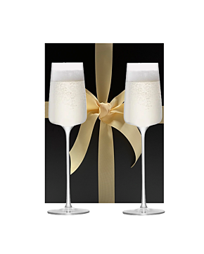 Pair of "Excuise" LSA Champagne Flutes - Metropolitan Collection - In Black Gift Box
