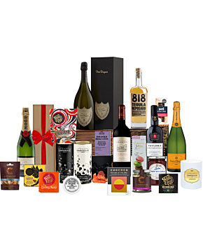 Super Deluxe Champagne & Luxury Goodies Hamper - With Prestige Champagne, Tequila, Port & Fine Wines - Brimmimg With Luxury Goodies & Treats
