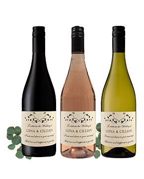 Three Bottle Case of Signature Personalised Wine - Mixed Red, White & Rosé Wine from South of France - Cabernet Sauvignon, Sauvignon Blanc & Syrah Rosé