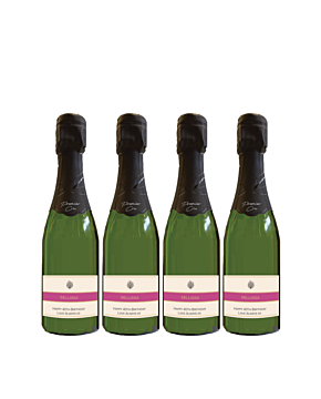 4 x Mini Bottles of 1er Cru Champagne: Personalised