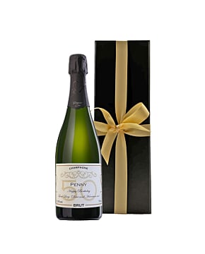 Personalised Champagne Premier Cru - in Black Presentation Box