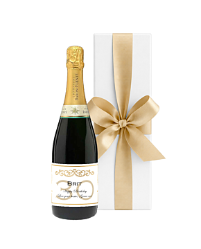 Personalised 30th Birthday Champagne - In White Gift Box