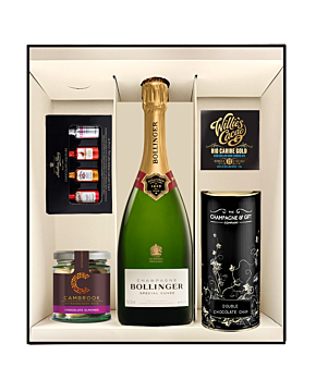 Bollinger Special Cuvée Champagne & Chocolates Box - With 72% Chocolate, Chocolate Nuts & Liqueur Chocolates