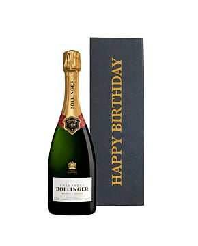 Happy Birthday Bollinger Gift Set - Bollinger Special Cuvée Champagne - In Black Gift Box