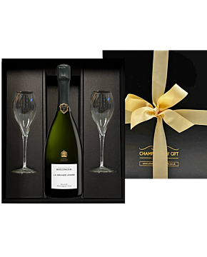 Bollinger La Grande Annee 2015 Champagne & Flutes Gift Box - with Engraved Champagne Flutes