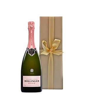 Personalised Bollinger Rosé Champagne - In Gold Presentation Box
