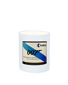 "Le Jardin Secret" Branded Candle (White) - Fragrance: Oud & Bergamot