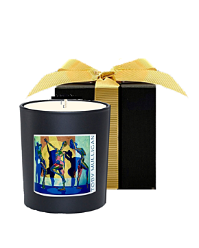 Corporate Branded Black Scented Candle - Presented in Luxury Black Gift Box Gold Bow - Choose Your Fragrance