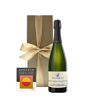 Premier Cru Champagne Branded With Logo - With Coffee Chocolate In Gold Gift Box