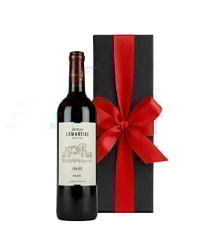 Chateau Lamartine in black gift box with ribbon