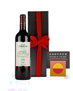 Chateau Lamartine in black gift box with ribbon