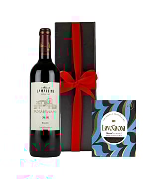 Chateau Lamartine in black gift box with ribbon