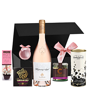 "Christmas en Provence" Whispering Angel Rosé Wine Hamper - With Festive Sweet Treats & Goodies 