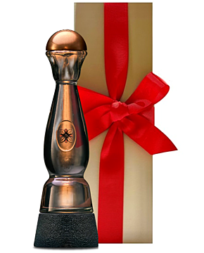 Clase Azul Ahumado Blanco Tequila, 70cl. Beautifully packaged in a gold gift box. Semi-opaque glass hand-painted decanter.