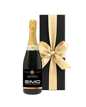 Corporate Branded Champagne Classic Cuveé - In Black Gift Box With Gold Ribbon