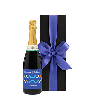 Corporate Branded Champagne Classic Cuveé - In Black Gift Box