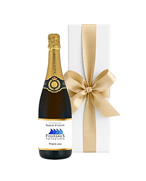 Corporate Branded Champagne Grande Réserve Brut - In White Gift Box