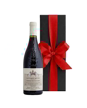 Personalised Red Wine from France - Clos Saint Michel, Châteauneuf du Pape - In Black Gift Box