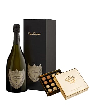 Dom Perignon Vintage 2017 in Gift Box - With Box of Willie's Sea Salt Truffles (Medium)