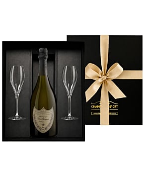 Dom Pérignon Vintage 2017 & Flutes Gift Box - with Engraved Champagne Flutes
