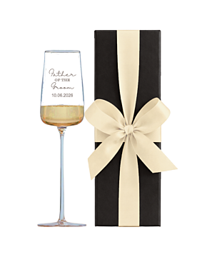 Personalised Mother of the Groom Champagne flute.  Engraved LSA crystal glass