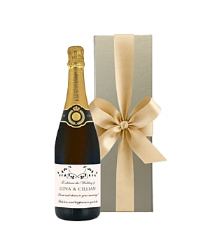 Grande Reserve Champagne Gift in a Gold Box. Personalised Champagne gift