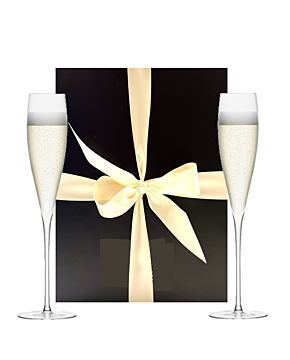 Pair of LSA Savoy Champagne Flutes. Elegant in style andlovely for newlyweds to toast with on their big day.