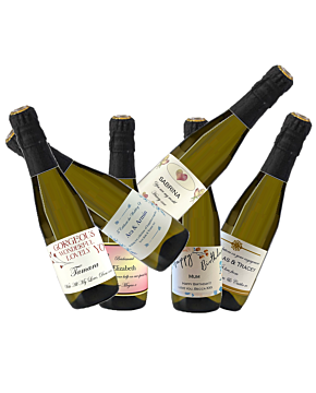 miniature proseccco bottles personalised with custome label