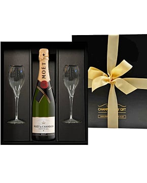 Moet Brut Imperial Champagne & Flutes Gift Box