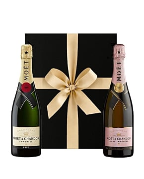 "The Imperial Duo" - Moet & Chandon Brut & Rosé - In Black Gift Box