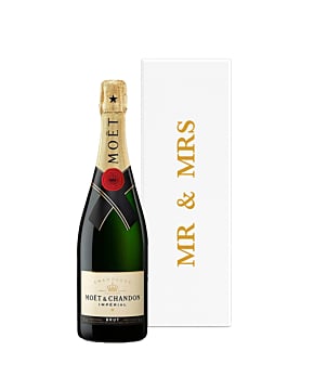 Mr & Mrs Moet Gift - In White Gift Box