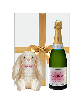 personalised-baby-gift-champagne-and-bunny
