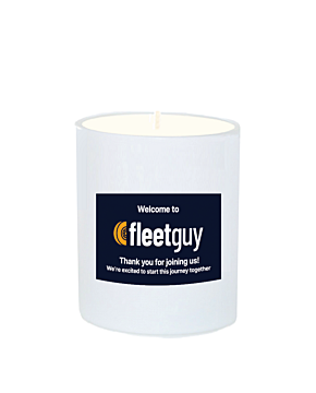 Luxury Branded Candle With Logo - Fragrance: Oud & Bergamot