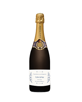 Grande Reserve Champagne Brut, a personalised bottle with Congratulations on your Engagement label