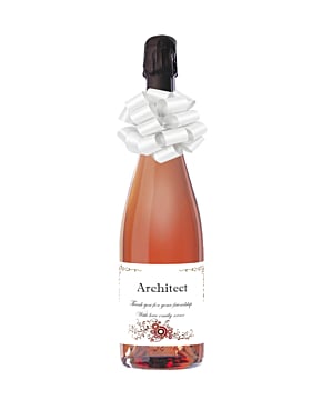 Personalised Rose Champagne with pretty label