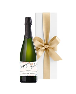 Personalised Champagne 1er Cru Brut - in White Presentation Box