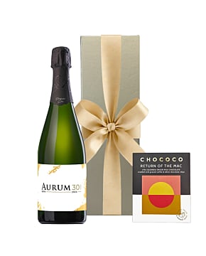 Corporate Branded Premier Cru Gold Box - With Colombian Crushed Coffee Chocolate Bar