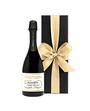 Personalised Prosecco Classic Cuveé - in Black Gift Box