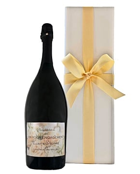 Magnum of Personalised Prosecco - Presented in White Gift Box with Hand Tied Bow