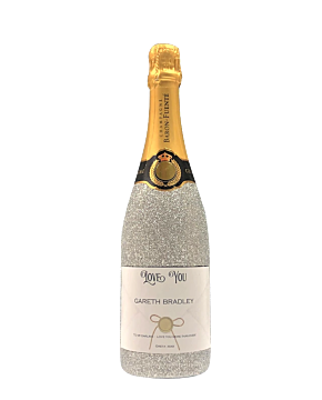 "Simply Stunning" Grande Reserve - Personalised Champagne presented in Silver Glitter Bottle - A Unique Gift With An Exclusive Touch
