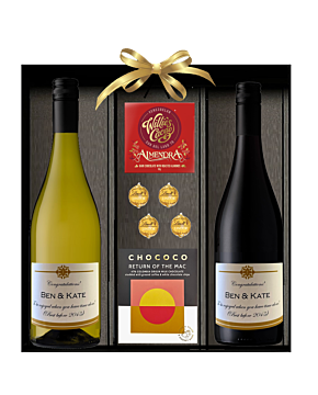 Personalised Thank You Wine Gift Hamper - Cabernet Sauvignon & Sauvignon Blanc Wine & Chocolates