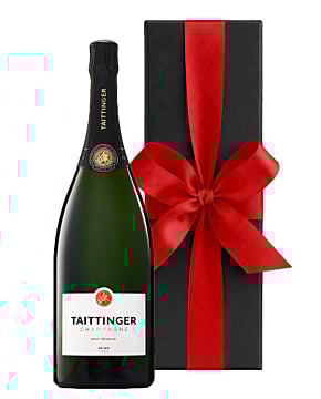 Personalised TAITTINGER Brut Reserve Champagne Magnum - In Black Presentation Box