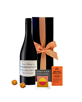 Personalised Prosecco Taster Treat Gift Box - 47% Colombian Crushed Coffee Chocolate, Drinks Biscuits & Swiss Truffles - Beautifully Presented in Black Box 