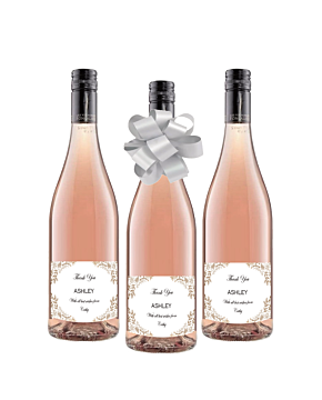 Three bottle personalised rose wine - Syrah Rose wine gift