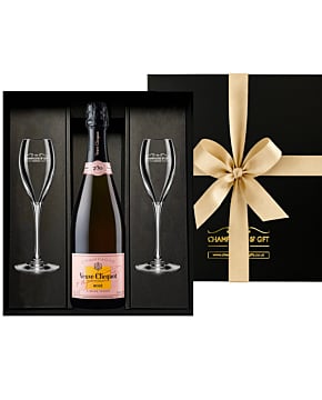 Veuve Clicquot Rose Champagne & Flutes Gift Box
