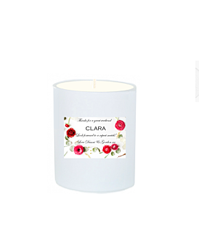 "Garden of the Morning Calm" - Scented Candle (White) - Fragrance: Ylang Ylang & Lavender 