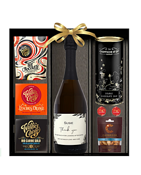 Thank You Prosecco Hamper Box - with Venezuelan Chocolates, Biscuits & Caramalised Nuts