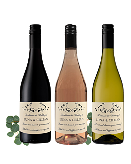 Three Bottle Case of Signature Personalised Wine - Mixed Red, White & Rosé Wine from South of France - Cabernet Sauvignon, Sauvignon Blanc & Syrah Rosé